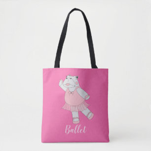 illusima Ballerina Hippo Ballet Tote Bag