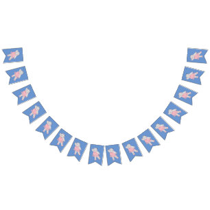 illusima Ballerina Hippo Blue Bunting