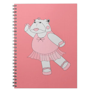 illusima Ballerina Hippo Peach Notebook