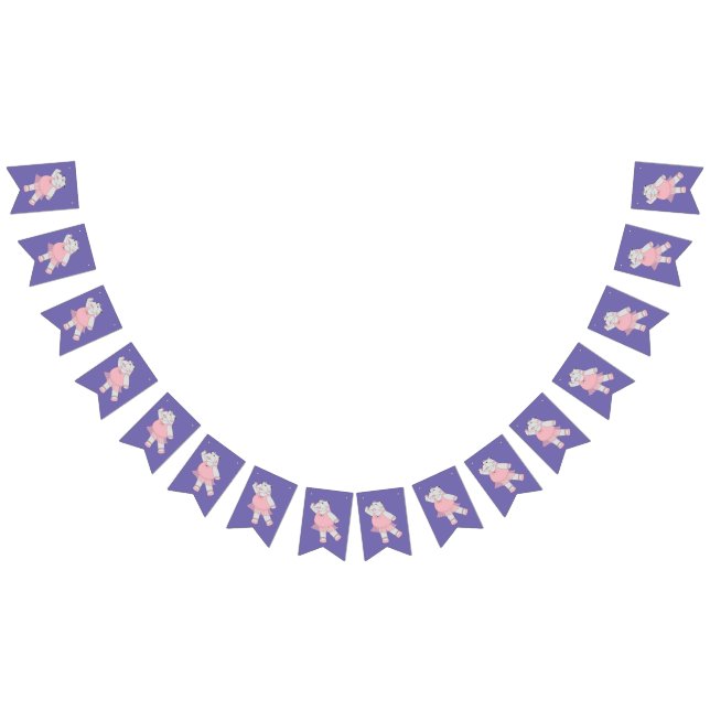 illusima Ballerina Hippo Purple Bunting (All)