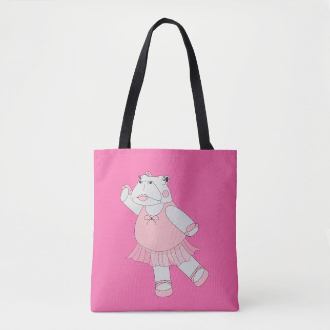 illusima Ballerina Hippo Tote Bag (Front)