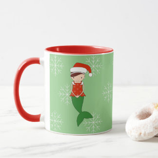 illusima Ballerina Mermaid Christmas Snowflakes Mug