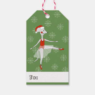 illusima Ballerina Mouse Christmas Snowflakes Gift Tags