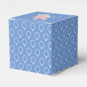 illusima Ballet Hippo Balloon Pattern Blue Favour Box