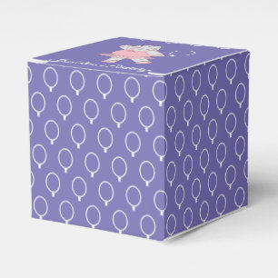illusima Ballet Hippo Balloon Pattern Purple Favour Box