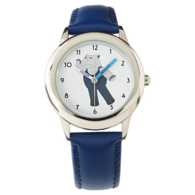 illusima Ballet Hippo Blue Kids Watch (Front)