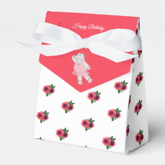 illusima Ballet Hippo Little Red Peach Roses Gift/ Favour Box