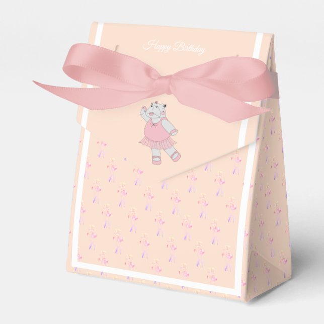 illusima Ballet Hippo Pastel Tulips Gift/ Favour Box (Front Side)
