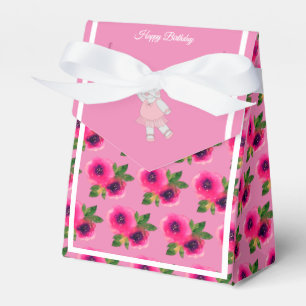 illusima Ballet Hippo Pink Rose Birthday Gift/ Favour Box