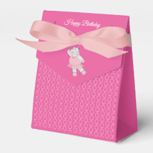 illusima Ballet Hippo Ribbon Pink Birthday Party Favour Box