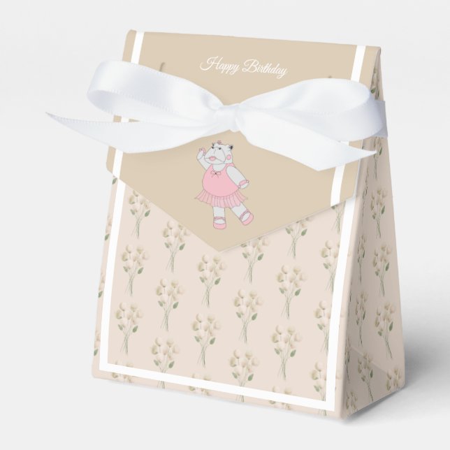 illusima Ballet Hippo Summer Blooms Gift/ Favour Box (Front Side)