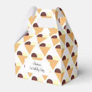 illusima Chocolate Ice-cream Cone 1st Birthday Favour Box