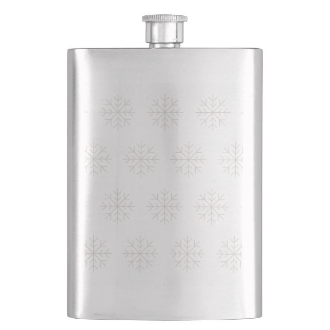 illusima Christmas Snowflakes Hip Flask (Front)