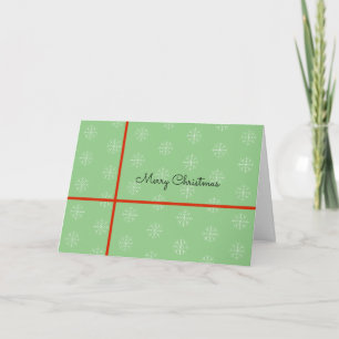 illusima Christmas Snowflakes Light Green Holiday Card