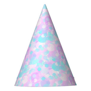illusima Confetti Pink Purple Blue Pattern Party Hat