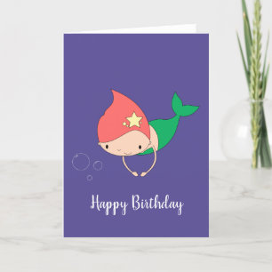 illusima Cotton Candy Mermaid Dark Purple Card