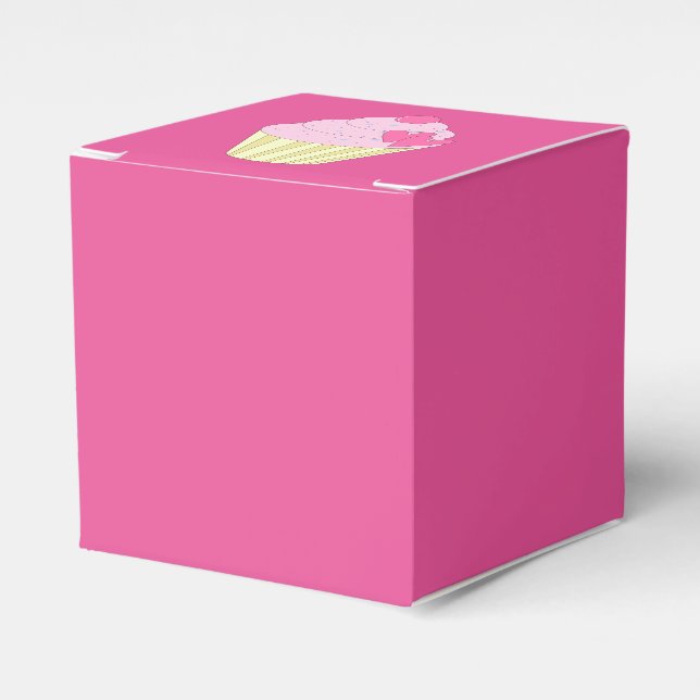 illusima Decorated Cupcake Favour Box (Front Side)