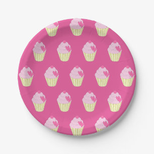 illusima Decorated Cupcakes Paper Plate