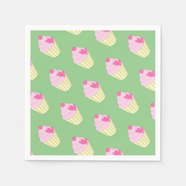 illusima Green Serviette/ Napkin (Front)