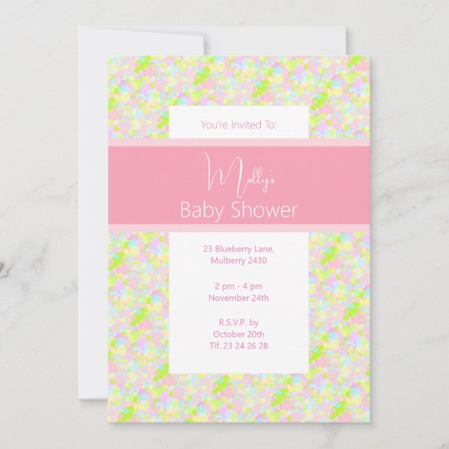 illusima Paint Splatter Baby Shower Invitation (Front)