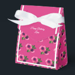 illusima Pink Flower Pattern Birthday Gift/ Favour Box<br><div class="desc">illusima White Ribbon Pink Flowers Pattern Birthday Party Gift Box/ Favour Box. Perfect for a child's themed birthday party.</div>