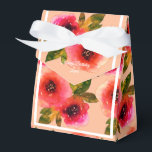 illusima Pink Red Flower Watercolor Birthday Gift/ Favour Box<br><div class="desc">illusima White Ribbon Red Pink Flowers Watercolor Pattern Apricot Birthday Party Gift Box/ Favour Box. Perfect for a child's themed birthday party.</div>