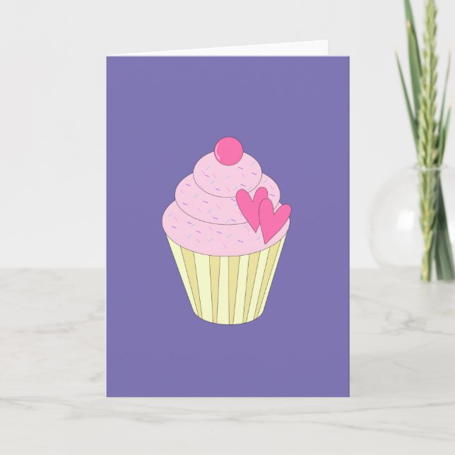 illusima Purple Greeting Card (Front)