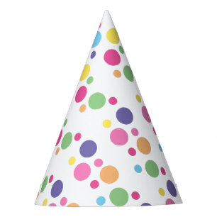 illusima Rainbow Dots and Spots Diagonal Party Hat