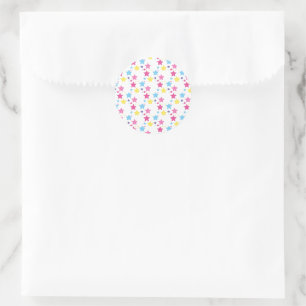 illusima Rainbow Stars Party Classic Round Sticker
