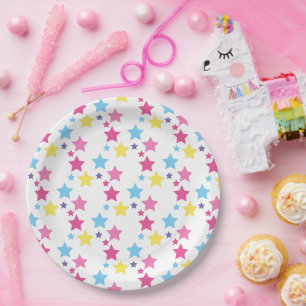 illusima Rainbow Stars Party Paper Plate