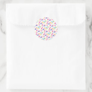illusima Rainbow Triangles Party Classic Round Sticker