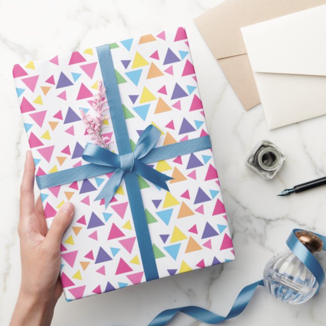 illusima Rainbow Triangles Party Wrapping Paper (Gifting)