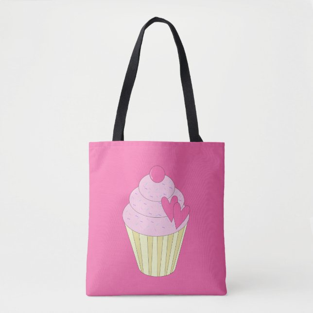 illusima Strawberry Cupcake Tote Bag (Front)