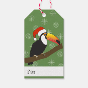 illusima Toucan Christmas Snowflakes Gift Tags