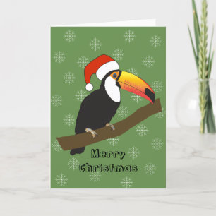 illusima Toucan Christmas Snowflakes Holiday Card