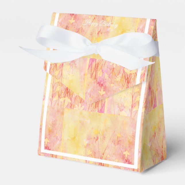 illusima Wild Flowers Watercolor Birthday Gift/ Favour Box (Front Side)