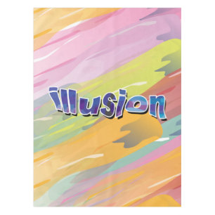 illusion abstract design watercolor tablecloth
