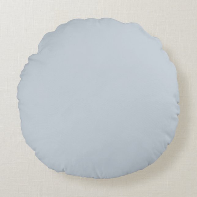 Illusion Blue Solid Colour Round Cushion (Front)