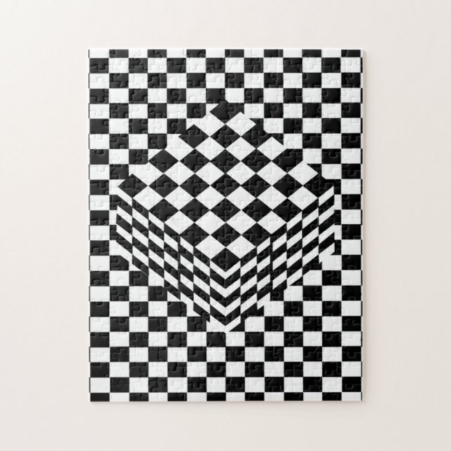 Illusion Chequerboard Jigsaw Puzzle (Vertical)