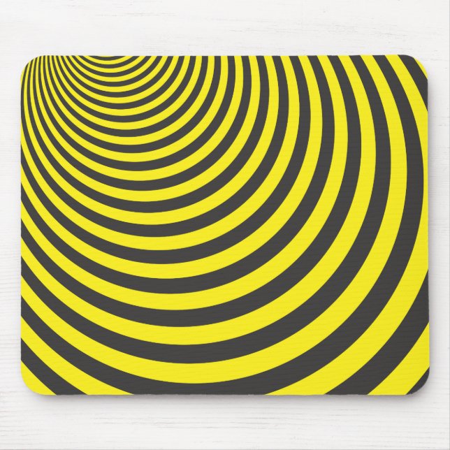 illusion in black and yellow mouse mat (Front)