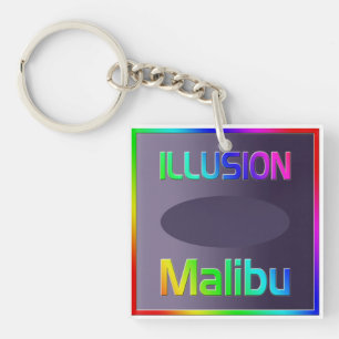 "ILLUSION Malibu" Keychain! Key Ring
