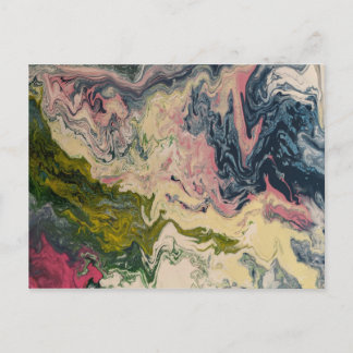 Illusion No. 1 Alpha - Acrylic Pour Postcard