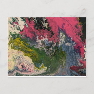 Illusion No 1 Beta, acrylic pour Postcard