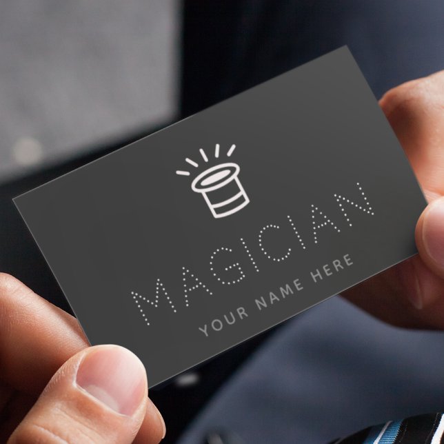 Illusionist Magician Magic Hat Card Black & White  (Creator Uploaded)