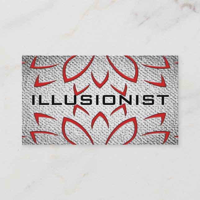Illusionist Textured Look Business Card (Front)