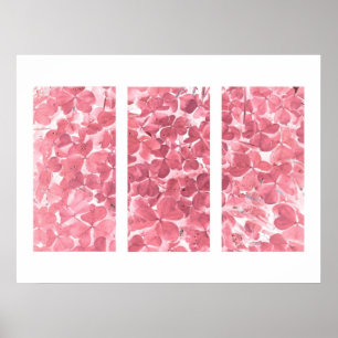 illusion's Wings Triptych in Pink Poster