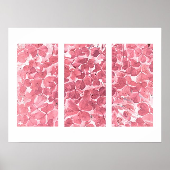 illusion's Wings Triptych in Pink Poster (Front)