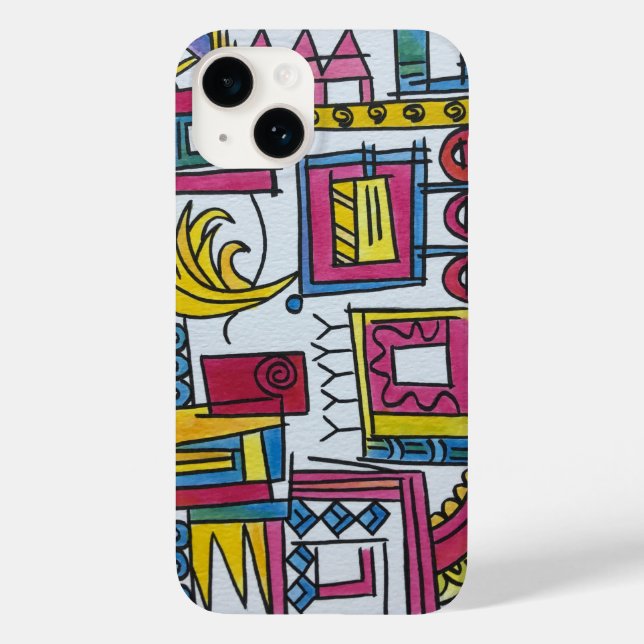 Illusory-Whimsical Modern Bauhaus Geometric Art Case-Mate iPhone Case (Back)