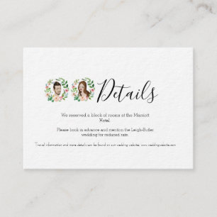 Illustrated Beach Wedding Wedding Details Card