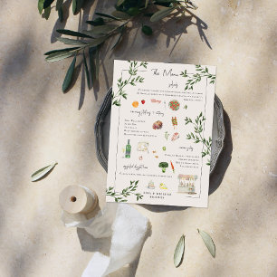 Illustrated Bespoke   Wedding Menu